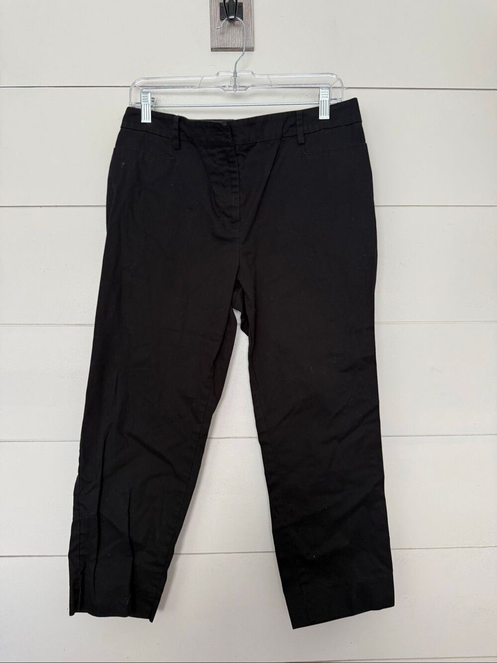 Talbots Women’s 12P Black Chino Pants Office Core Career